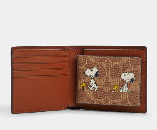 Coach x Peanuts Cartera 3 en 1 Snoopy
