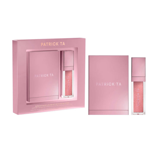 Patrick's Glow and Gloss Set: Major Headlines Blush Duo and Plumping Lip Gloss Makeup Gift Set