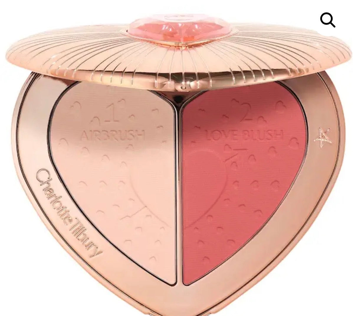Charlotte Tilbury Pillow Talk Beauty Soulmates Airbrush Flawless Finish Brightening and Blush Powder Palette