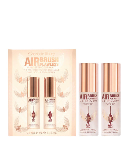 Mini Airbrush Flawless Setting Spray Duo Gift Set
