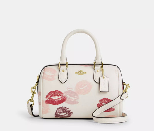 Mini Rowan Bag With Lips Print