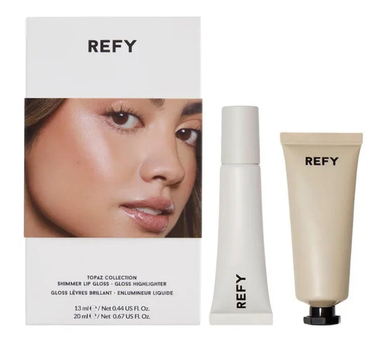 REFY Topaz Collection: Shimmer Lip Gloss & Liquid Highlighter Set