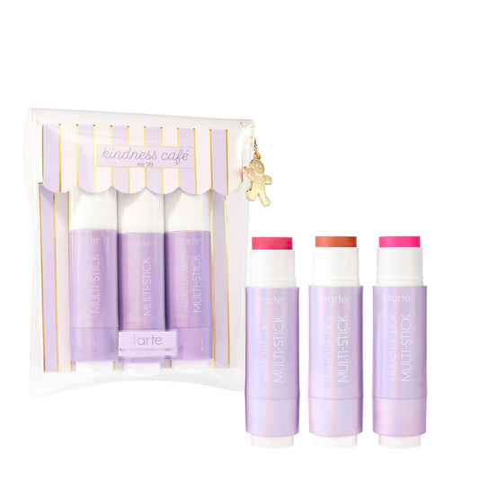tarte  cheek soufflé maracuja juicy blush and lip multi-stick trio