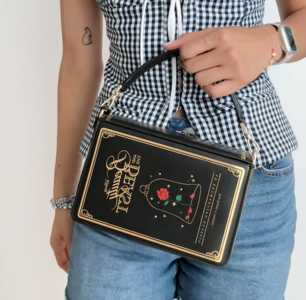 New York Beauty and the Beast 3D Book Crossbody