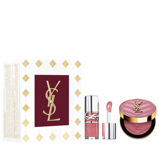 Yves Saint Laurent  YSL Iconic Pink Lip Gloss & Blush Gift Set