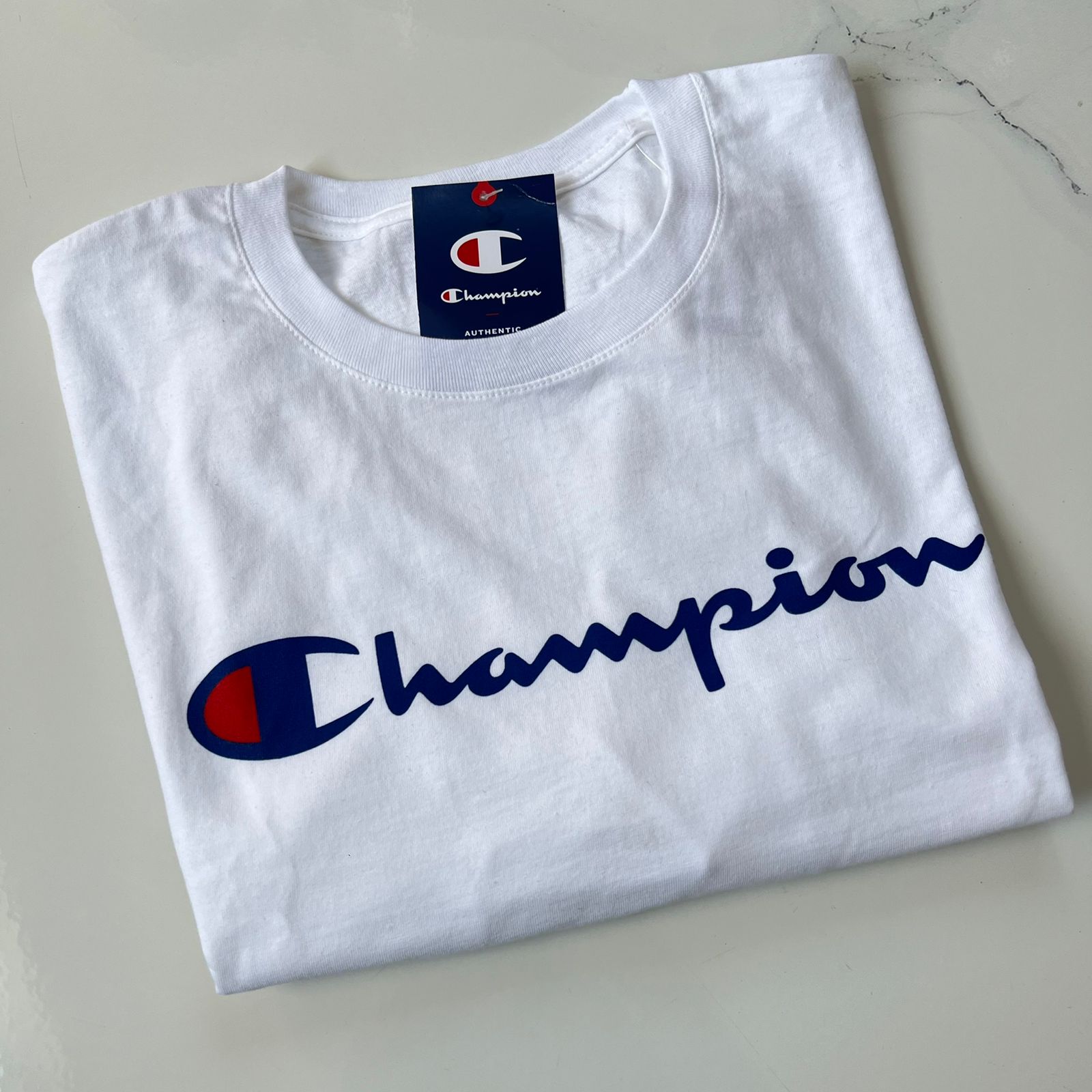 Playera champion blanca cheap hombre