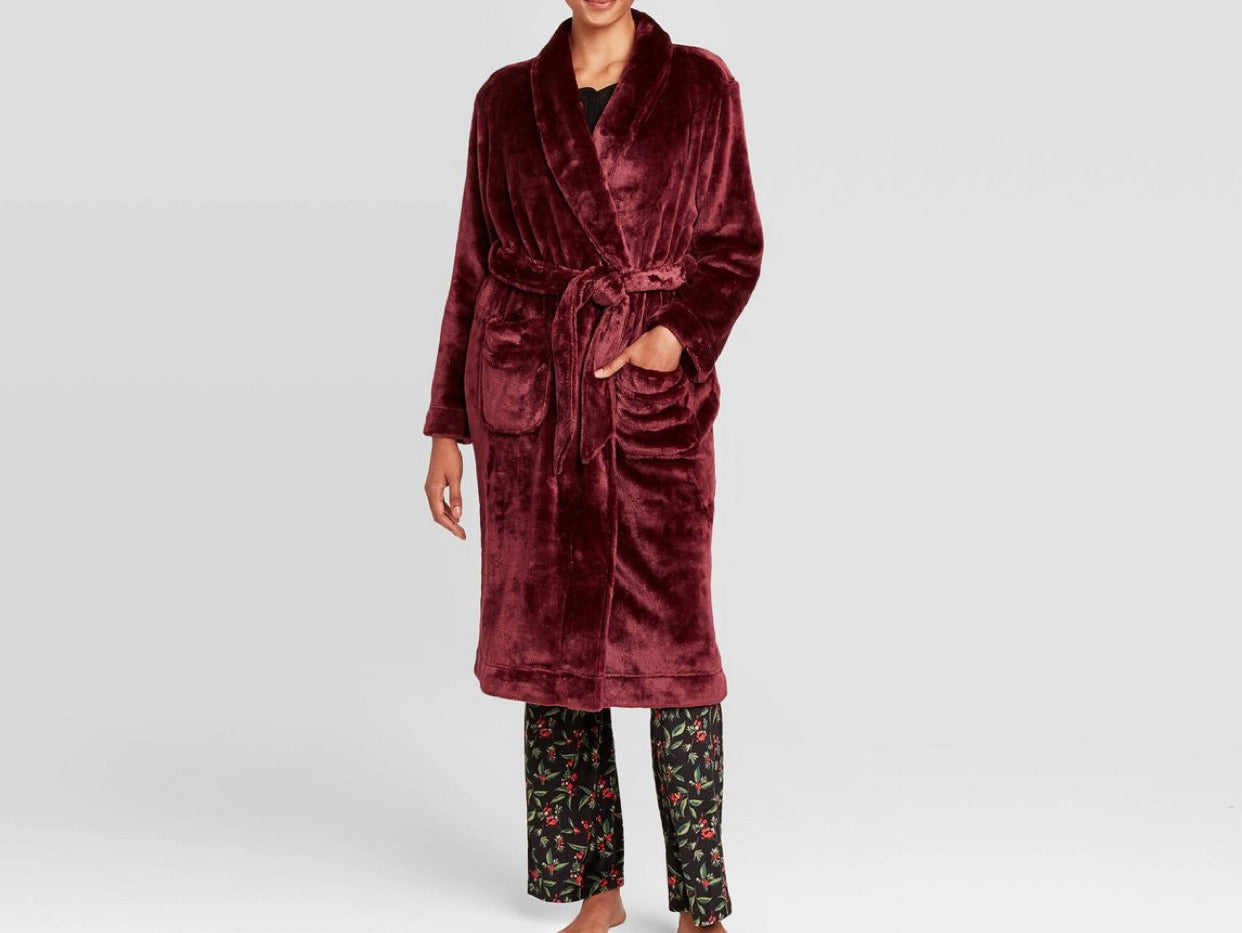 Cozy Plush Robe Vino